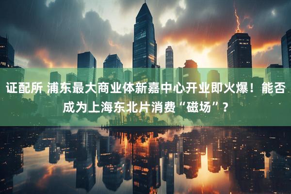 证配所 浦东最大商业体新嘉中心开业即火爆！能否成为上海东北片消费“磁场”？